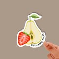 Matte Eat More Fruit sticker, Vagina Sticker, Funny Sticker, UV, Water, and Scratch Resistant, Matte Sticker