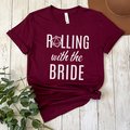 Maroon Nerdy Bride and Bridesmaids shirts, Bachelorette Shirts, TTRPG Player Gift, Bride Shirt, Wedding Shirt, Gift for Nerdy Bride