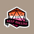 Matte Lesbian D20, D20 sticker, LGBTQ Sticker, Nerdy Sticker, UV, Water, and Scratch Resistant, Matte Sticker