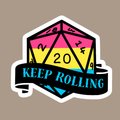 Matte Pan D20, D20 sticker, LGBTQ Sticker, Nerdy Sticker, UV, Water, and Scratch Resistant, Matte Sticker