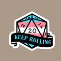 Matte Trans D20, D20 sticker, LGBTQ Sticker, Nerdy Sticker, UV, Water, and Scratch Resistant, Matte Sticker