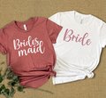 Heather Mauve Bride and Bridesmaid Shirts, Bachelorette Shirts, Bridal Party Group Shirts, Gift for Bride, Engagement Gift