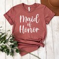 Heather Mauve Bride and Maid of Honor Shirts, Bachelorette Shirts, Bridal Party Group Shirts, Gift for Bride, Engagement Gift
