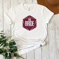 Maroon Nerdy Bride and Bridesmaids shirts, Bachelorette Shirts, TTRPG Player Gift, Bride Shirt, Wedding Shirt, Gift for Nerdy Bride