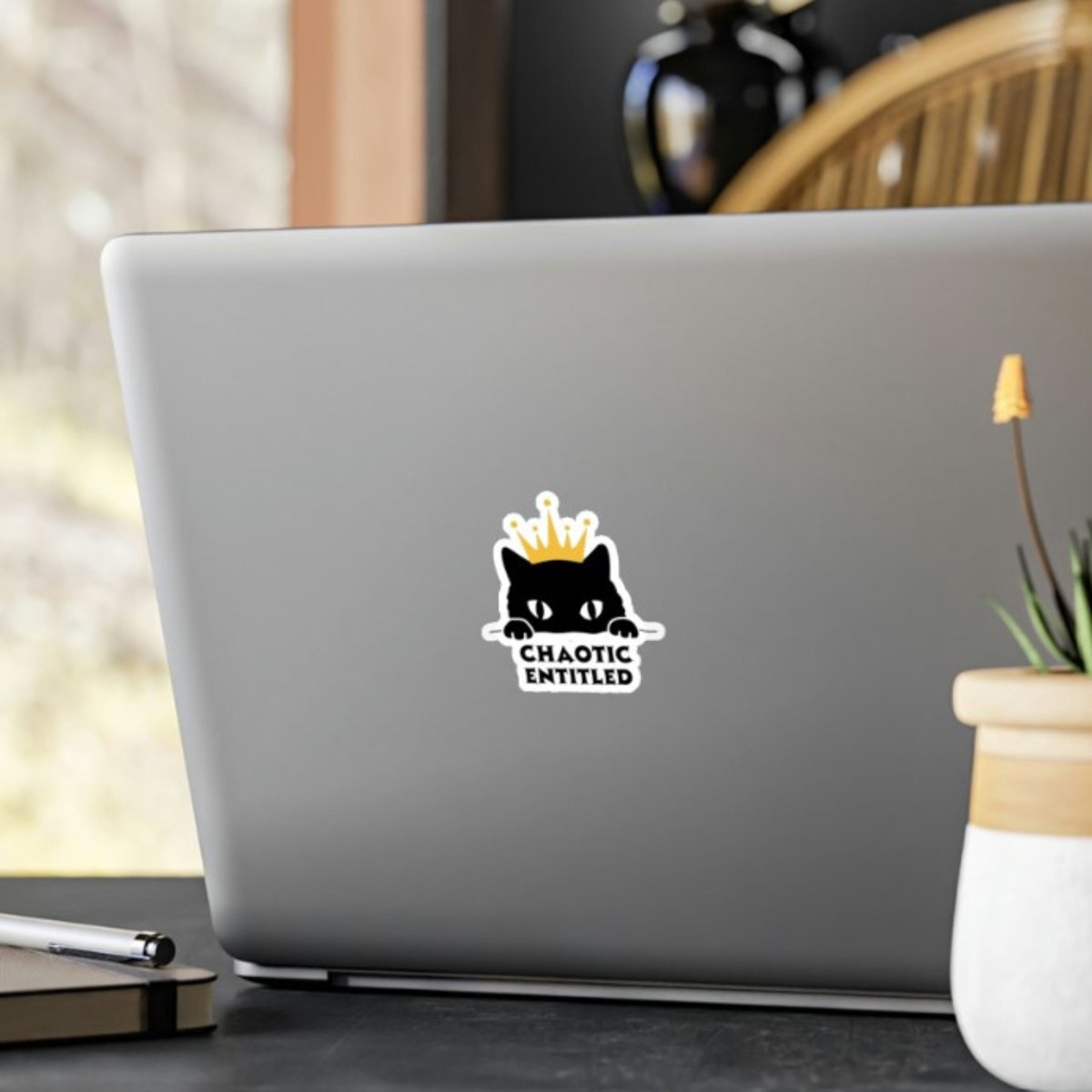 Chaotic Entitled, Neverafter, Dimension 20 Sticker, DnD Alignment, Cat Sticker, DnD Sticker, DnD Players, UV and Scratch Resistant Sticker