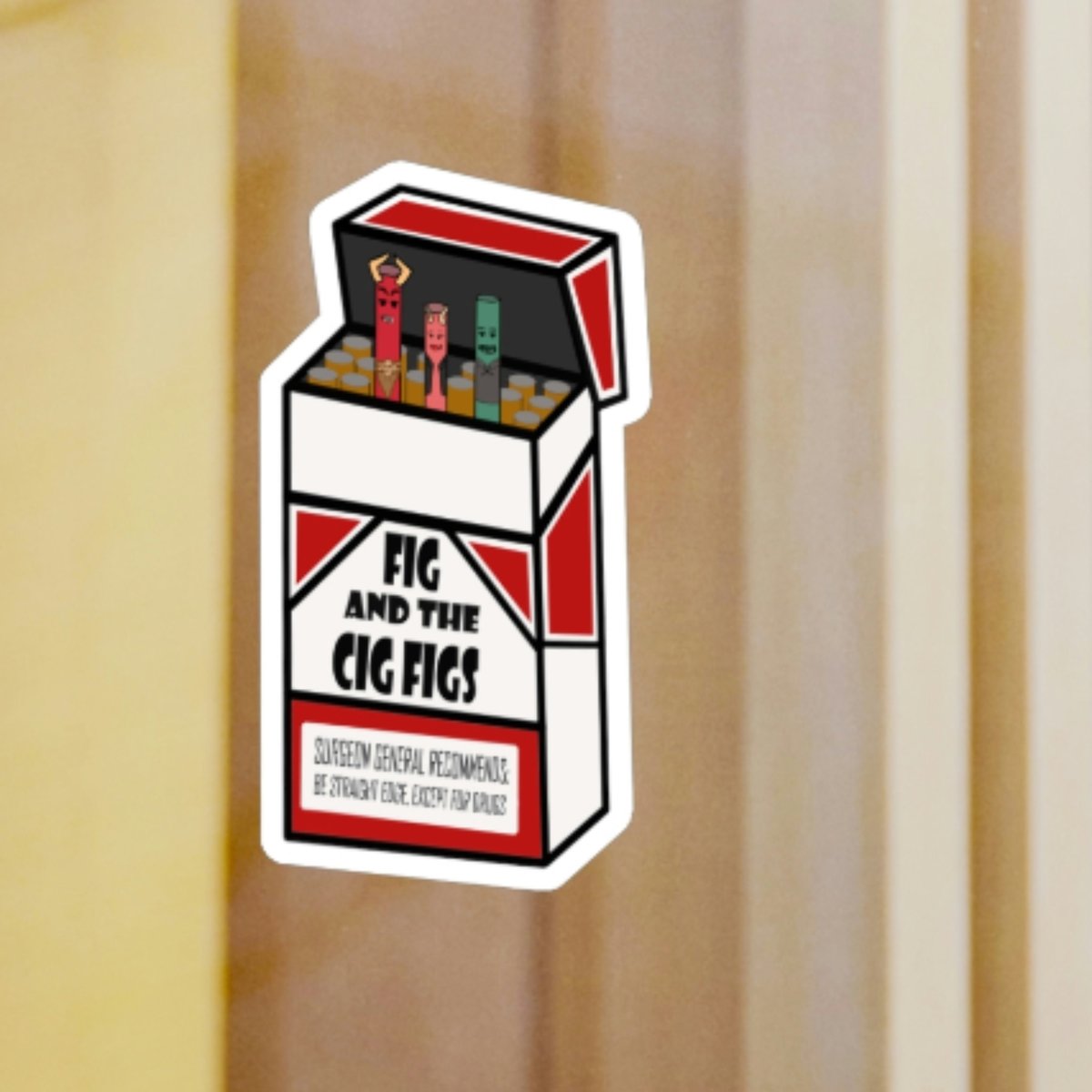 Fig and the Cig Figs Sticker, Fantasy High Sticker, Dimension 20 Sticker, DnD Sticker, Matte Sticker, Scratch, UV, and Water Resistant