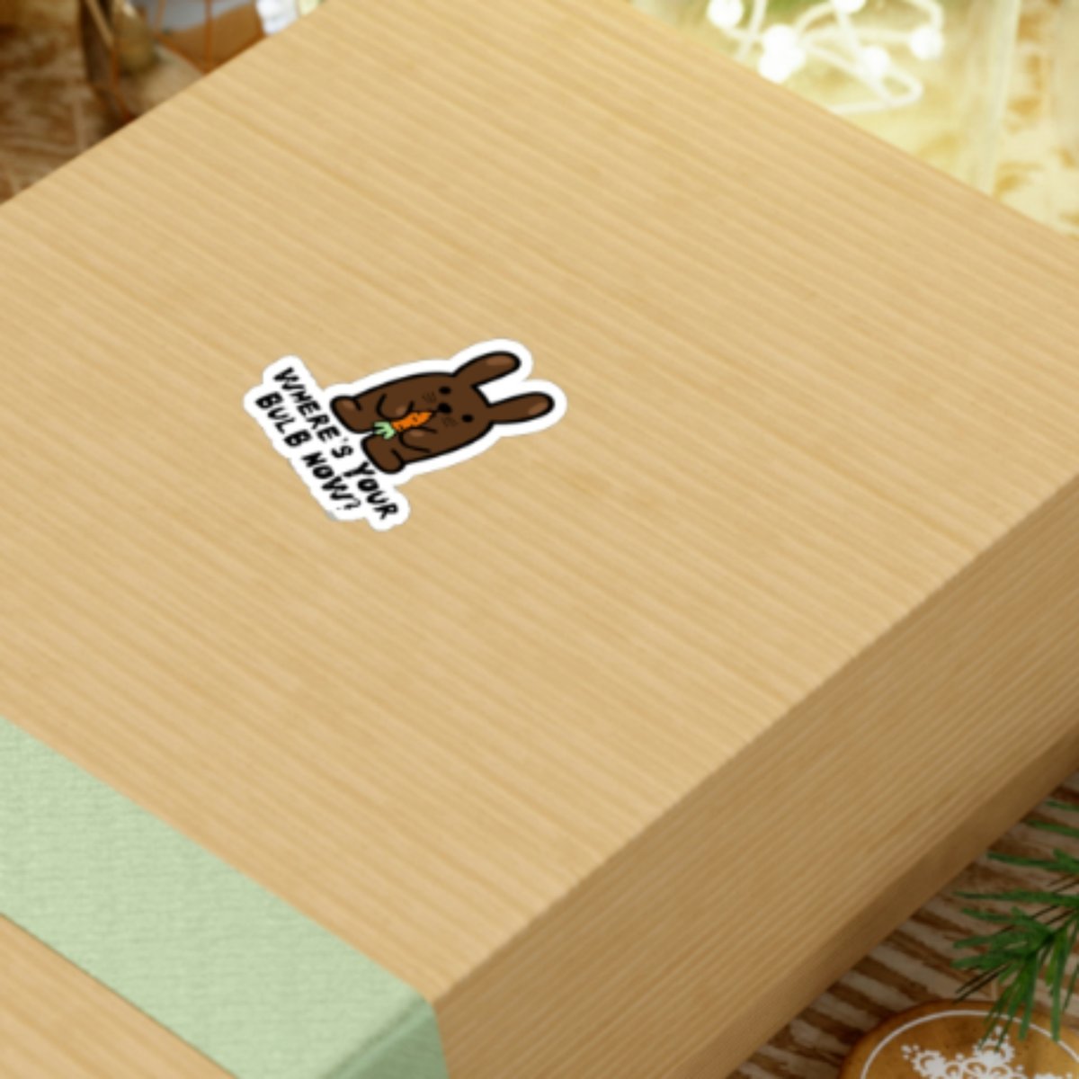 Where's your bulb now, A Crown of Candy Sticker, Lapin Sticker, Dimension 20 sticker, Matte Sticker, Scratch, UV, and Water Resistant