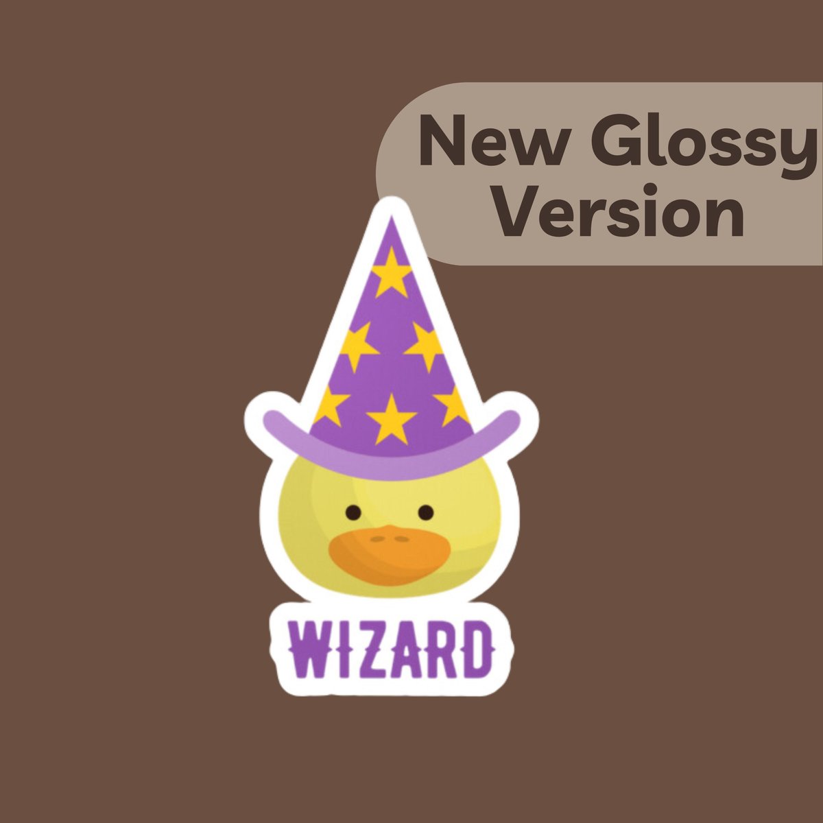 Glossy Wizard Duck Sticker, Duck Sticker, Wizard Sticker, TTRPG Sticker, Duckgeons and Dragons, Glossy Sticker