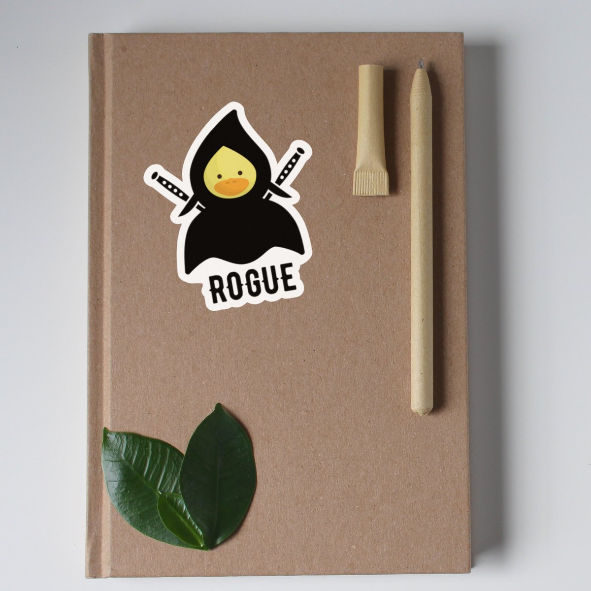 Glossy Rogue Duck Sticker, Rogue Sticker, Duck Sticker, TTRPG Sticker, RPG Sticker, Funny dnd Sticker, Glossy Sticker