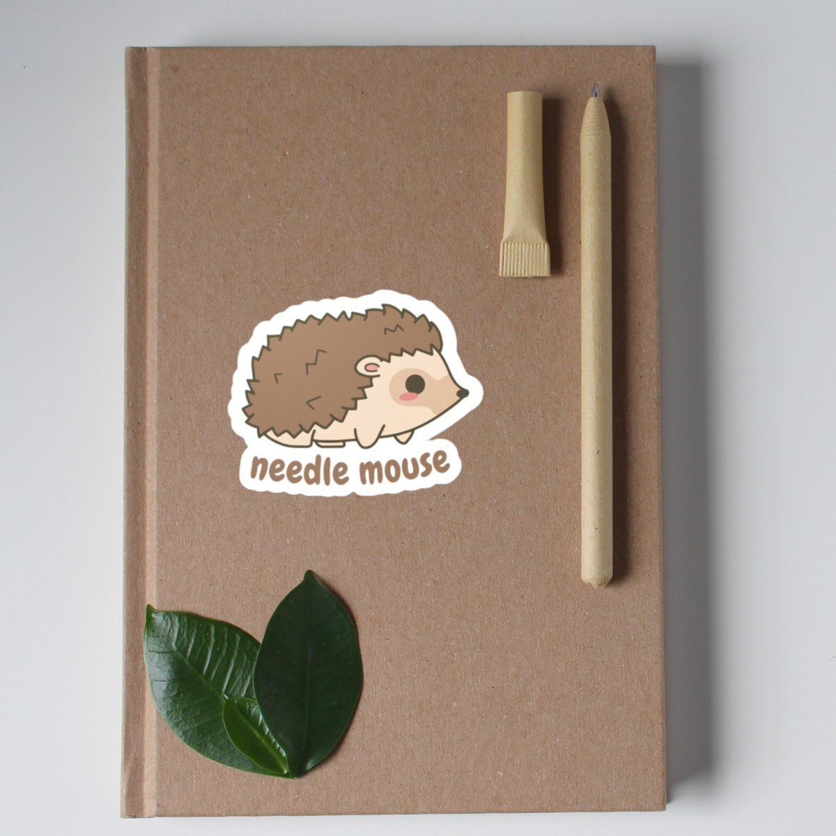 glossy hedgehog sticker, cute hedgehog sticker