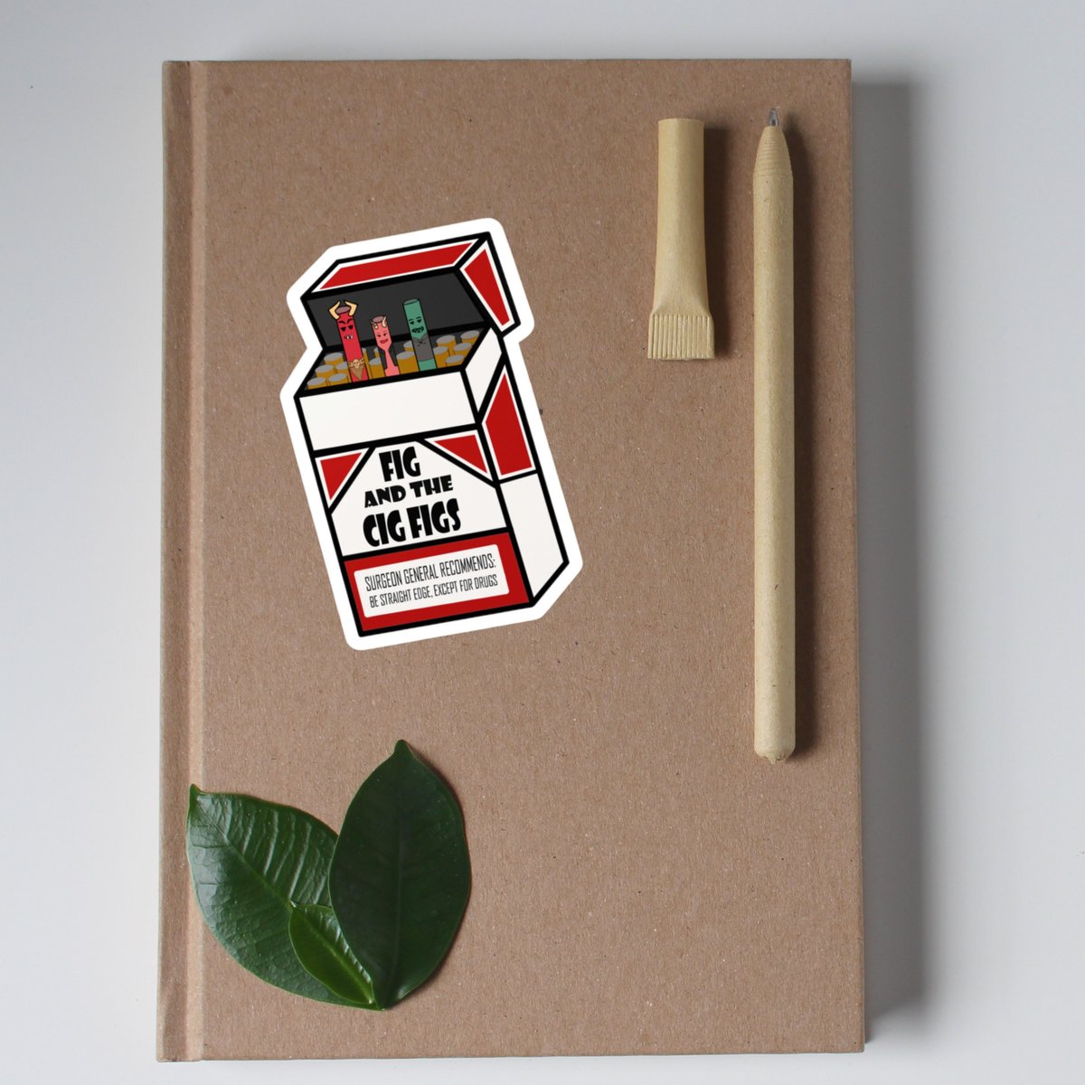 Glossy Fig and the Cig Figs Sticker, Fantasy High Sticker, dimension 20 sticker, dnd sticker, glossy sticker