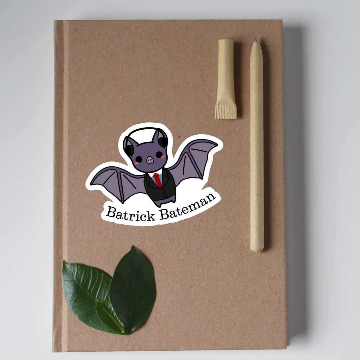 Batrick Bateman Sticker, American Psycho Sticker, Cute Sticker, Halloween sticker, Bat Sticker, Funny Sticker, Glossy Sticker