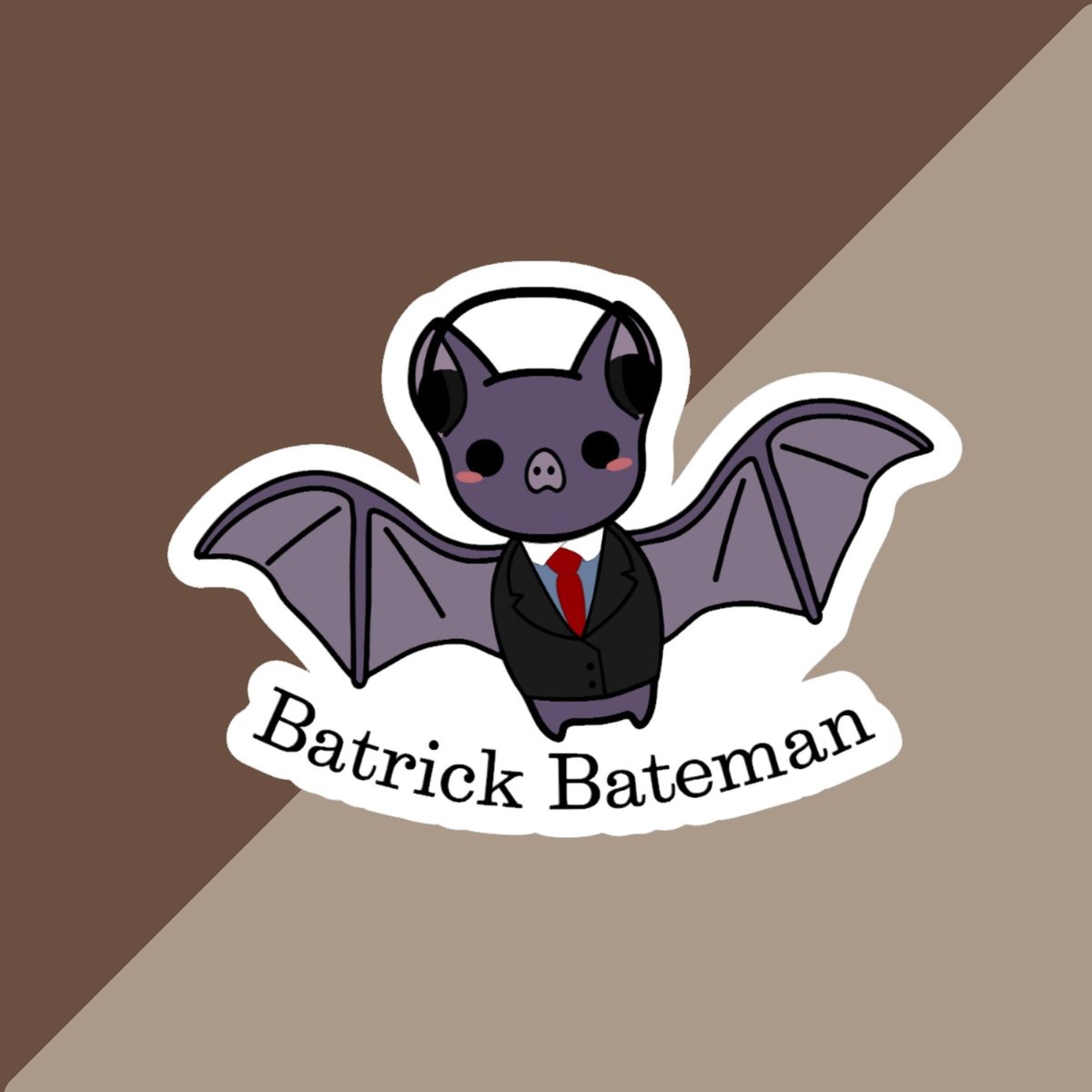 Batrick Bateman Sticker, American Psycho Sticker, Cute Sticker, Halloween sticker, Bat Sticker, Funny Sticker, Glossy Sticker