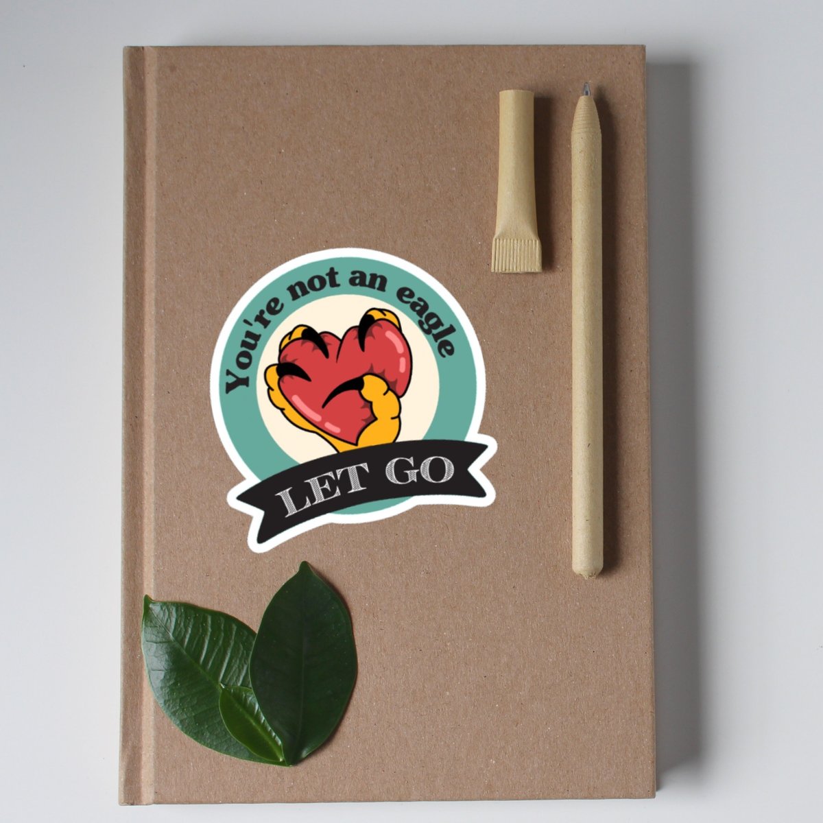 you're not an eagle sticker, let go sticker, the fix, dnd sticker, dimension20, glossy sticker