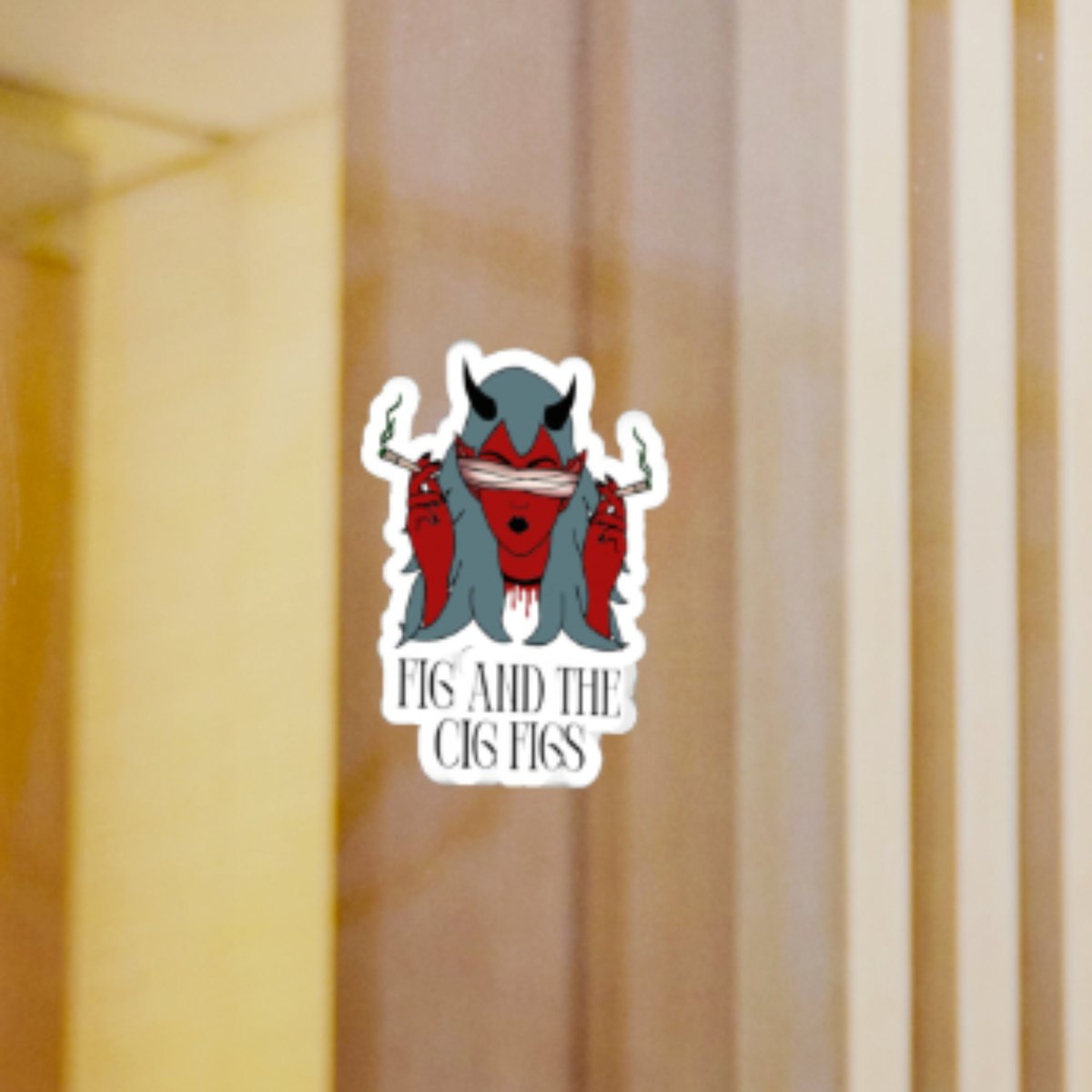 Matte Sticker, Fig and the Cig Figs Band Sticker, Dimension20, Dnd Sticker, dimension 20 sticker, fantasy high sticker