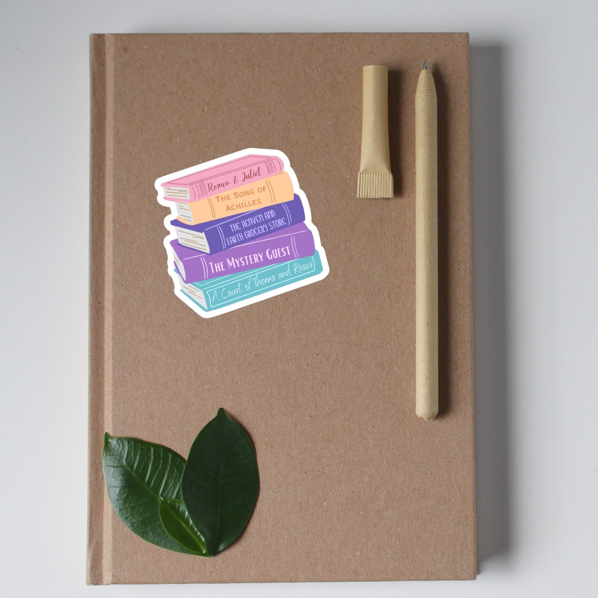 custom book stack sticker, cute custom sticker, gift for book lovers, customizable bookworm sticker, cute book stack sticker, booktok gift