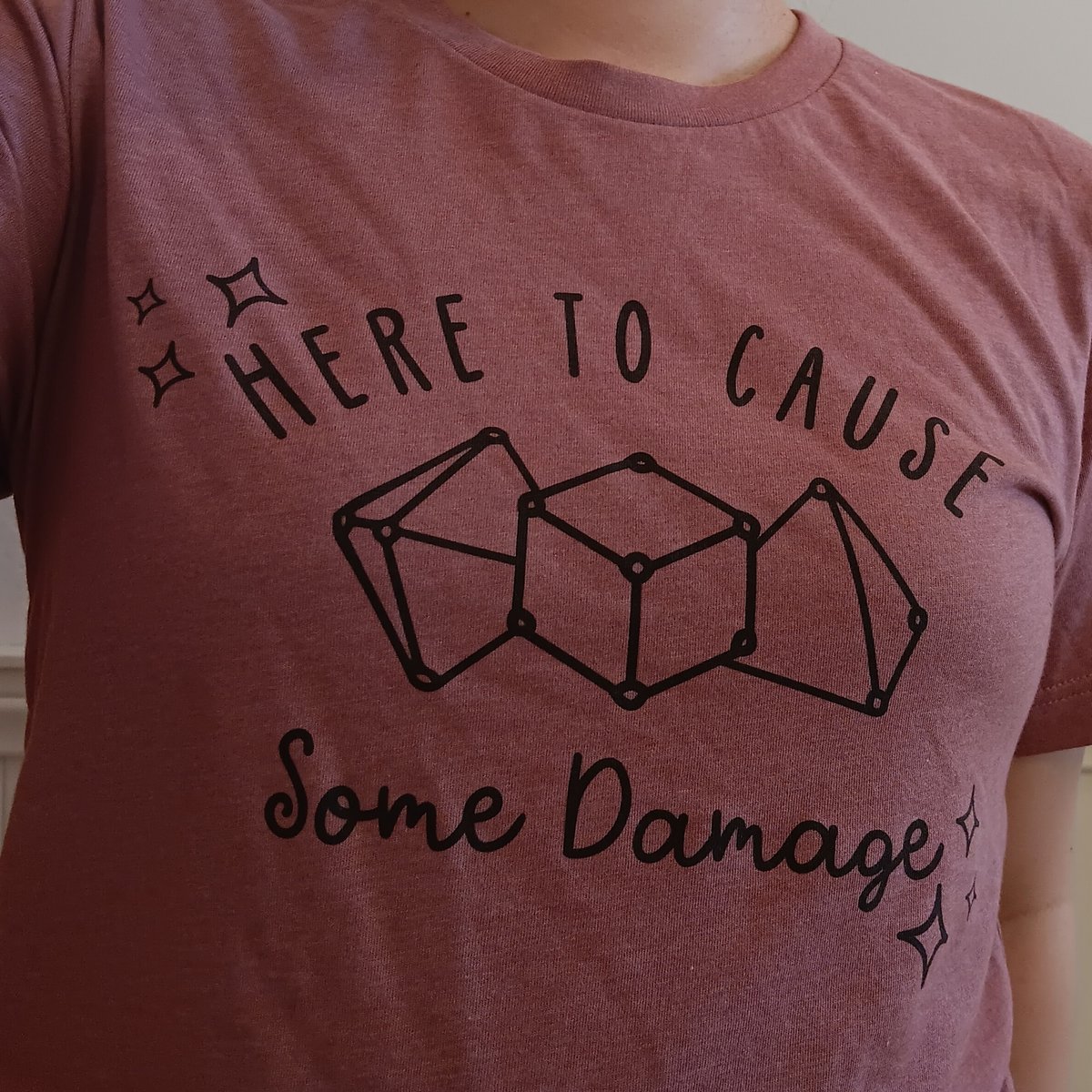 DnD Bridesmaid Shirt, Here to Cause Some Damage Shirt, DnD Shirt, Bridal Party Shirt, Nerdy Bridal Party, Gifts for Gamers