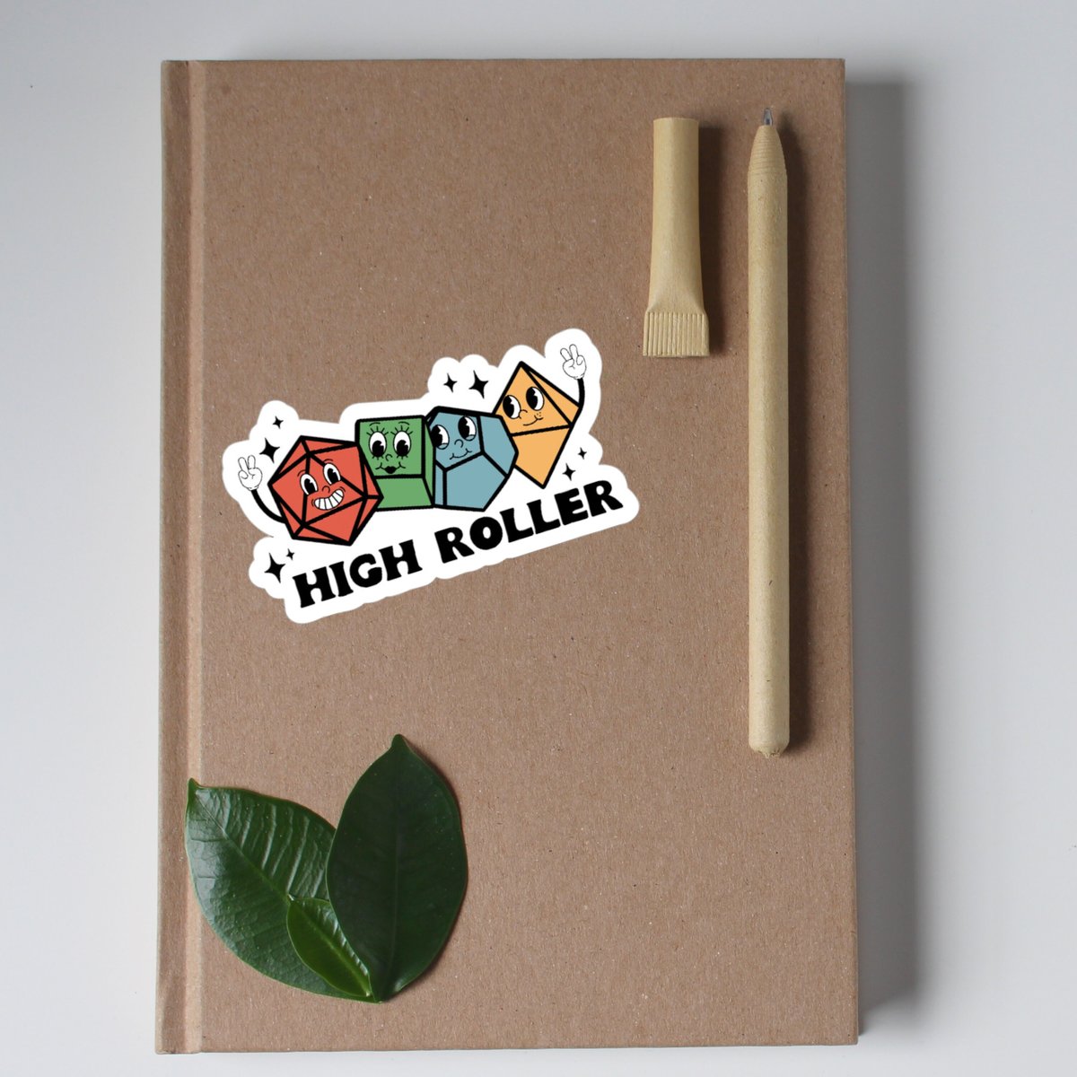 High Roller Sticker, Sticker for DnD Players, D20 Dice Sticker, DnD Dice Sticker, cute gifts for dnd players