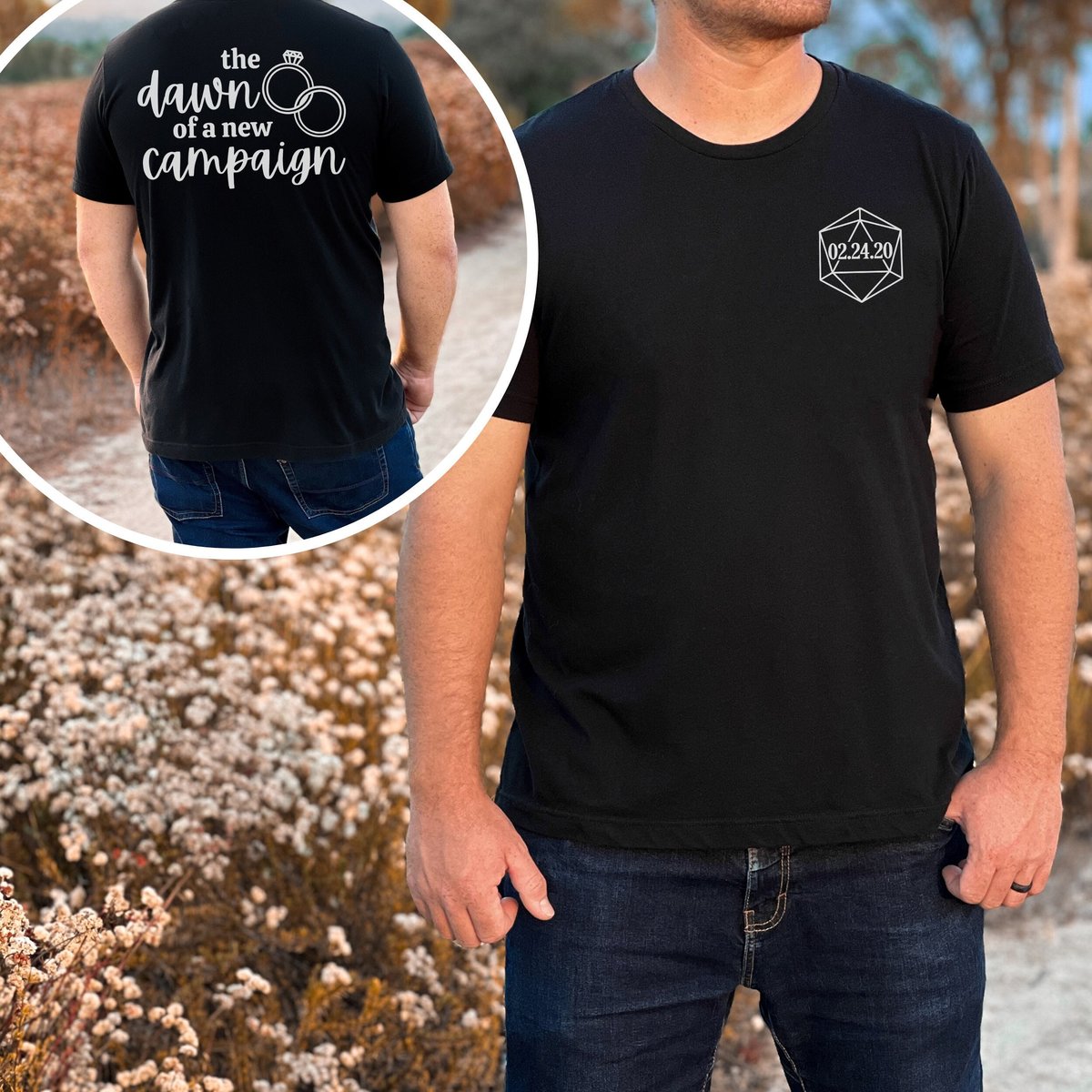 Nerdy Engagement T-shirt, DnD Engagement T-shirt, Bride and Groom T-Shirt, Matching Couple Shirt, Customizable Engagement Gift, Nerdy Bride