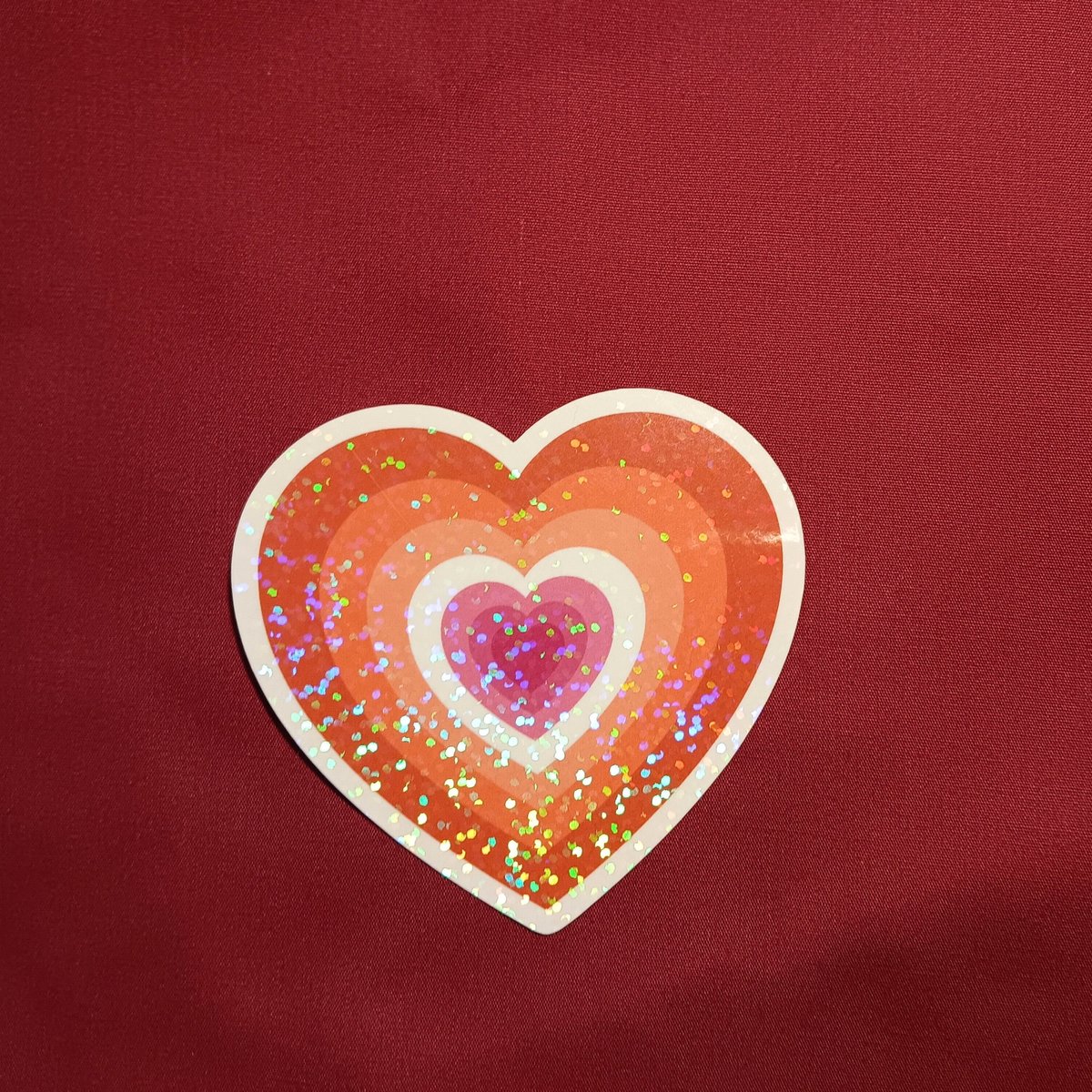 Lesbian Flag Heart Sticker