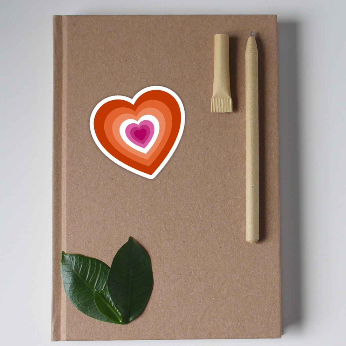 Lesbian Flag Heart Sticker