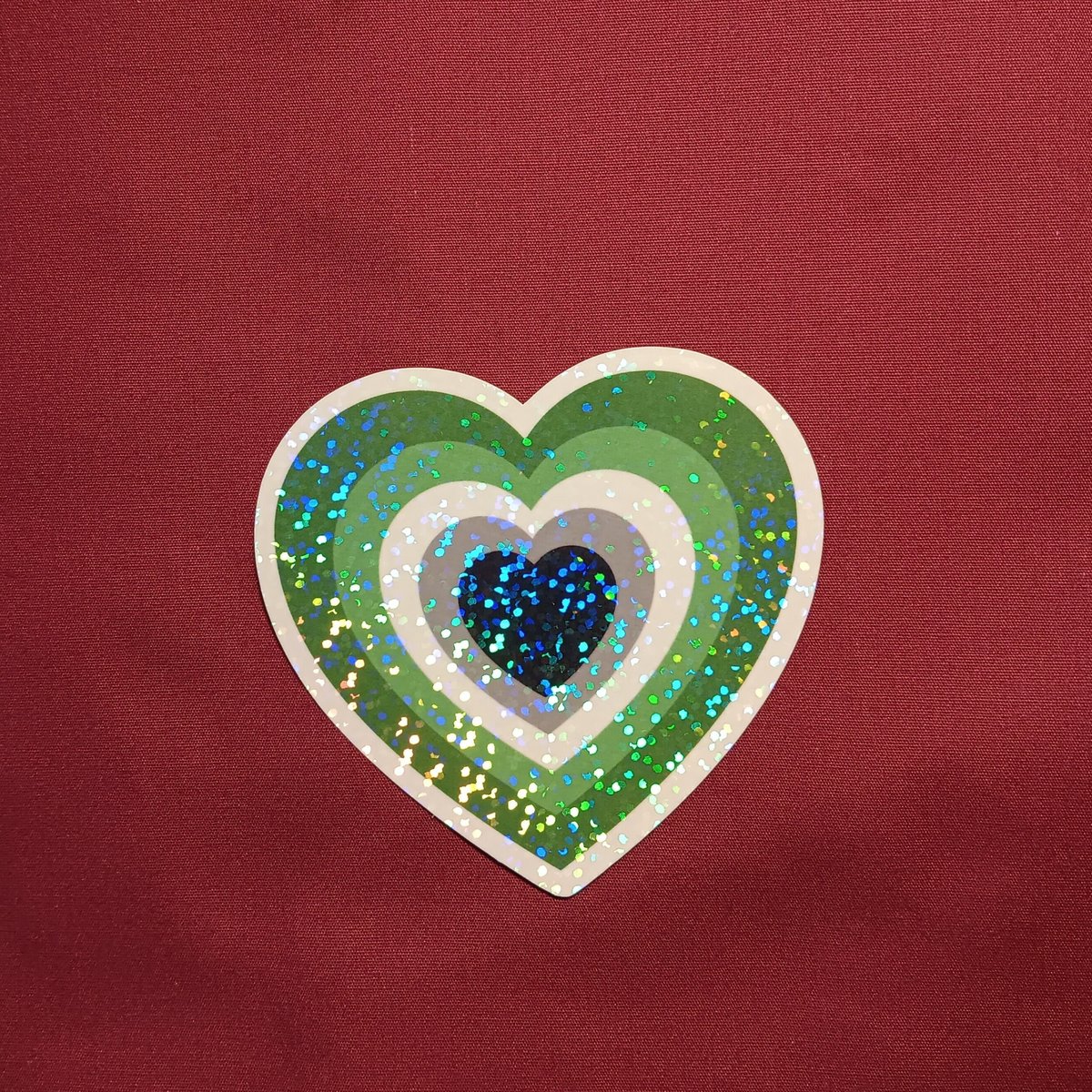 Aromantic Heart Sticker, Aromantic Flag, Aromantic Sticker, Aromantic Pride