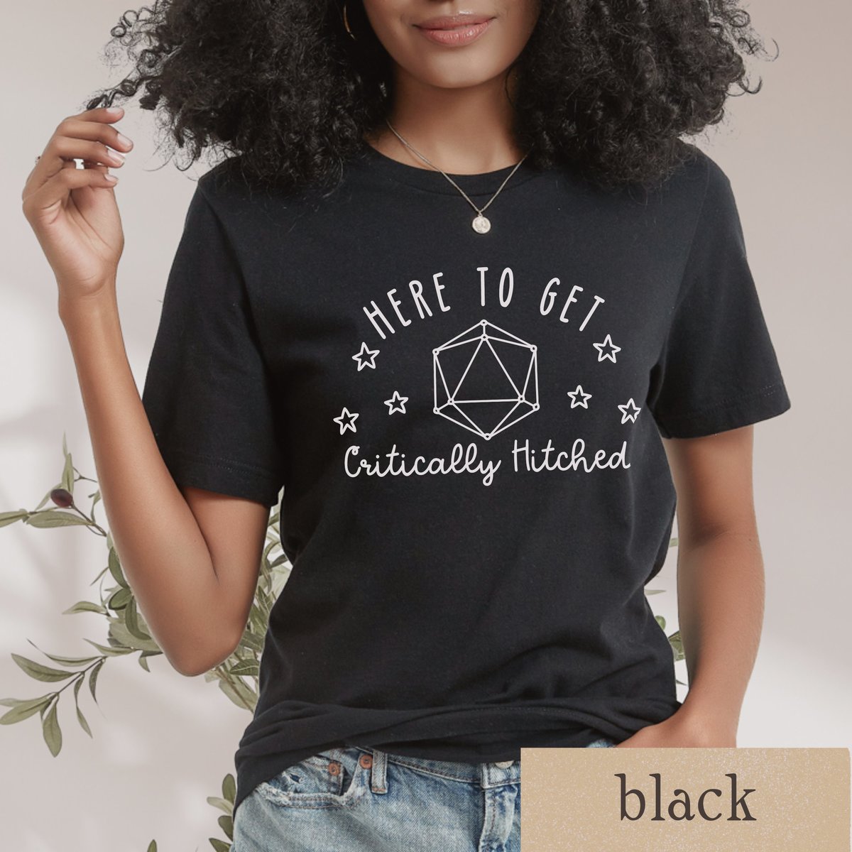 Nerdy Bride Shirt, Here to Get Critically Hitched, D20 Shirt, DnD Shirt, DnD Bride, Nat 20 Shirt, Critical Hit, Funny Bridal Shirt