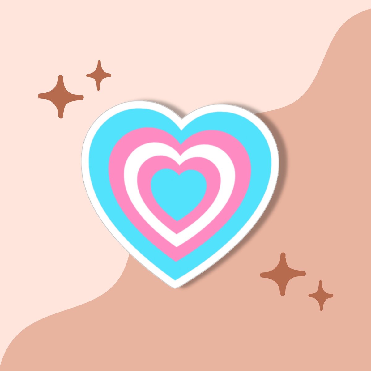 Trans Heart Sticker