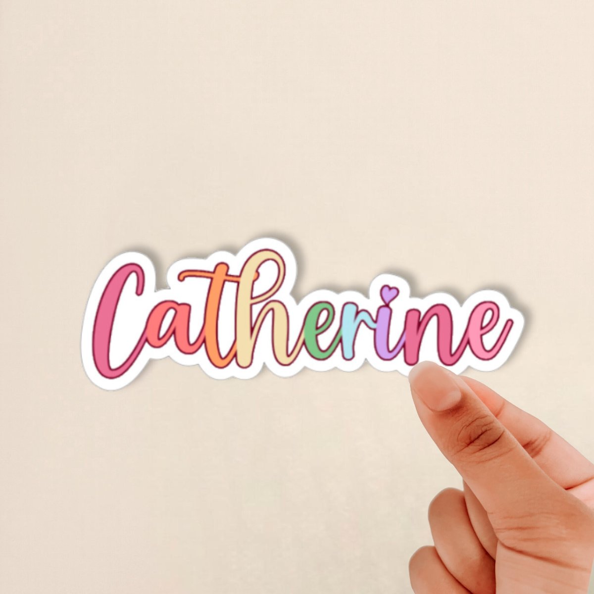 colorful custom name sticker, customizable name sticker, cute name sticker for water bottle, personalized sticker, rainbow name sticker