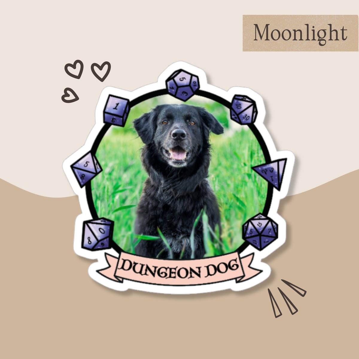 Dungeon Dog Sticker, Personalized Pet Sticker, Photo Sticker, DnD Sticker, Personalized DnD Sticker, Gift for Pet Owners, Gift for Dog Lover