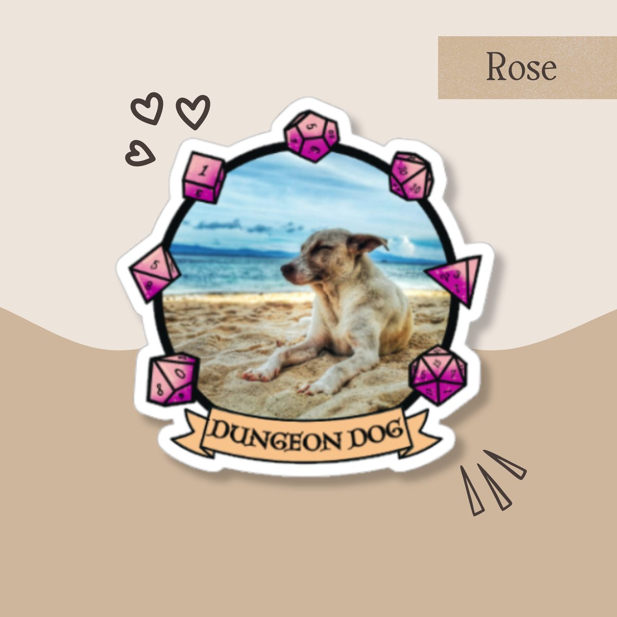 Dungeon Dog Sticker, Personalized Pet Sticker, Photo Sticker, DnD Sticker, Personalized DnD Sticker, Gift for Pet Owners, Gift for Dog Lover