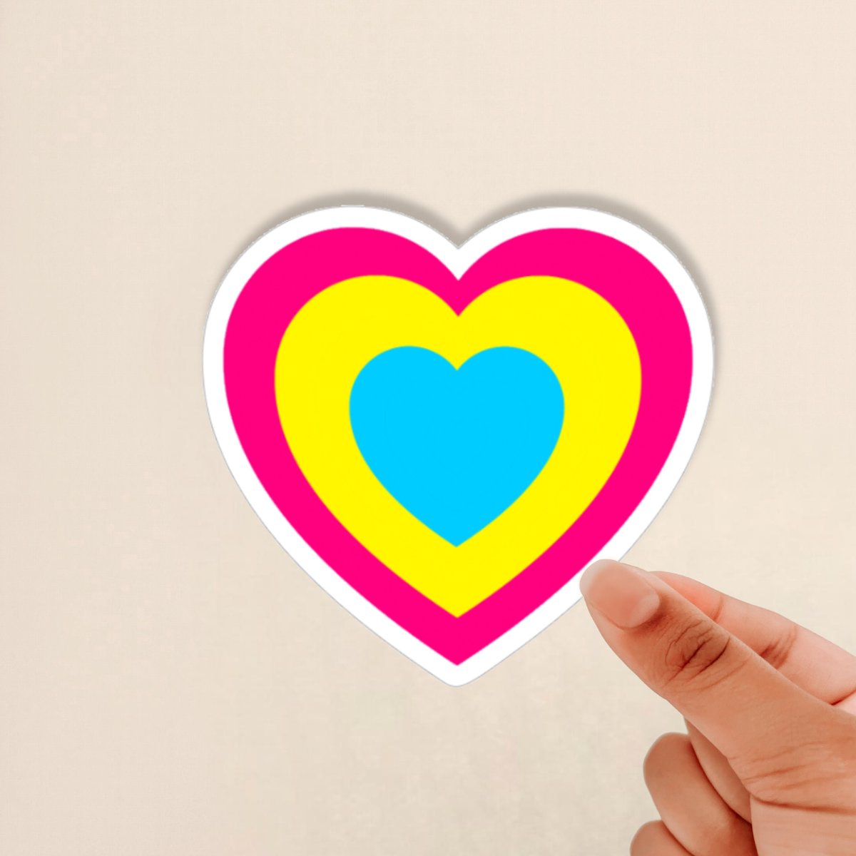 Pansexual Heart Sticker, Pan Flag, Pansexual Flag, Pansexual Pride