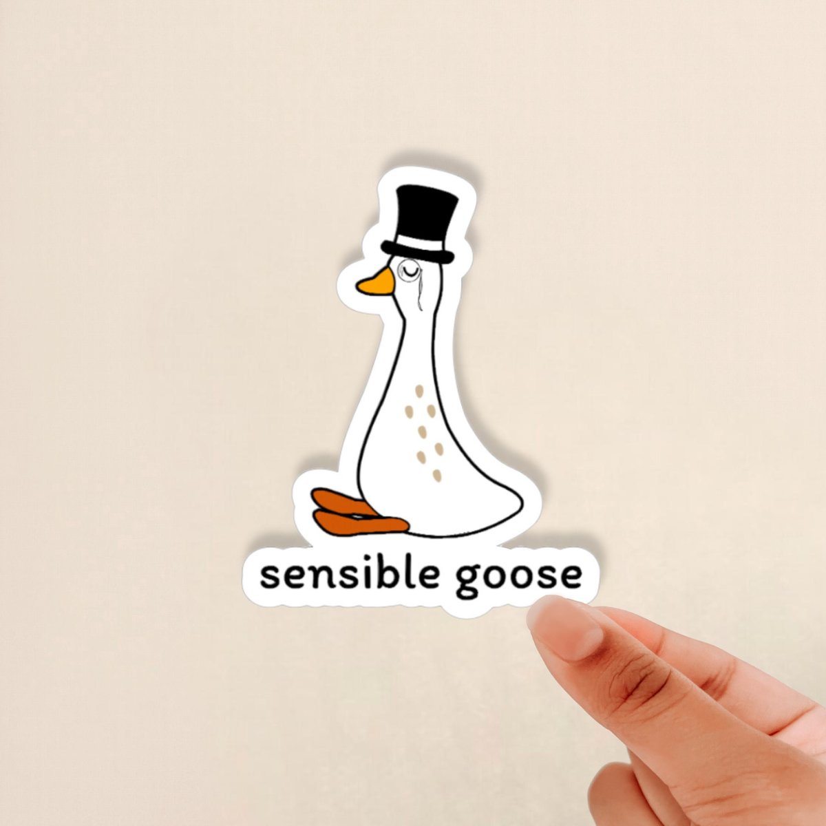 sensible goose sticker, goose sticker