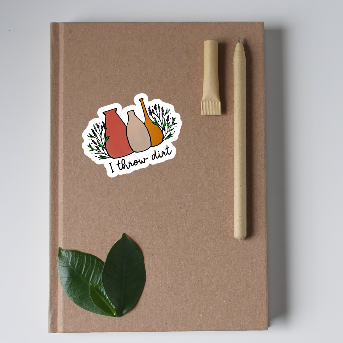 i throw dirt sticker, pottery sticker, ceramics sticker, stickers for potters, gift for pottery lovers, gift for ceramics teachers