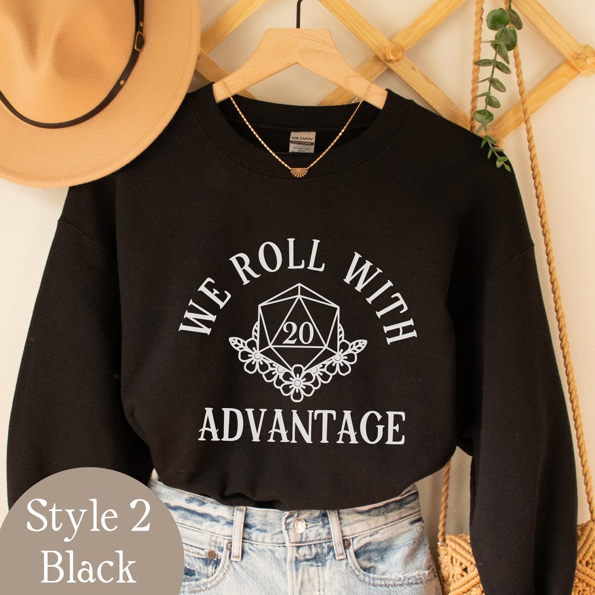Nerdy Couple Sweatshirt, Matching Nerdy Marriage Sweatshirts, Couple Shirts, Roll with Advantage, Friendship Shirts, RPG Player Gift