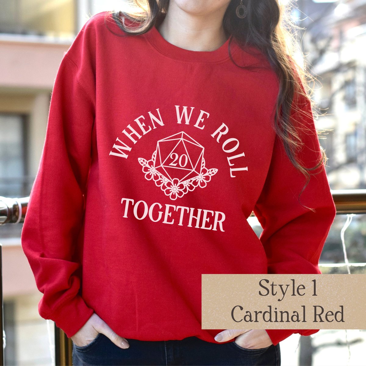 Christmas Nerdy Couple Sweatshirt, Nerdy Sweatshirts, Christmas Couple Shirts, Roll with Advantage, Friendship Shirts, RPG Player Gift