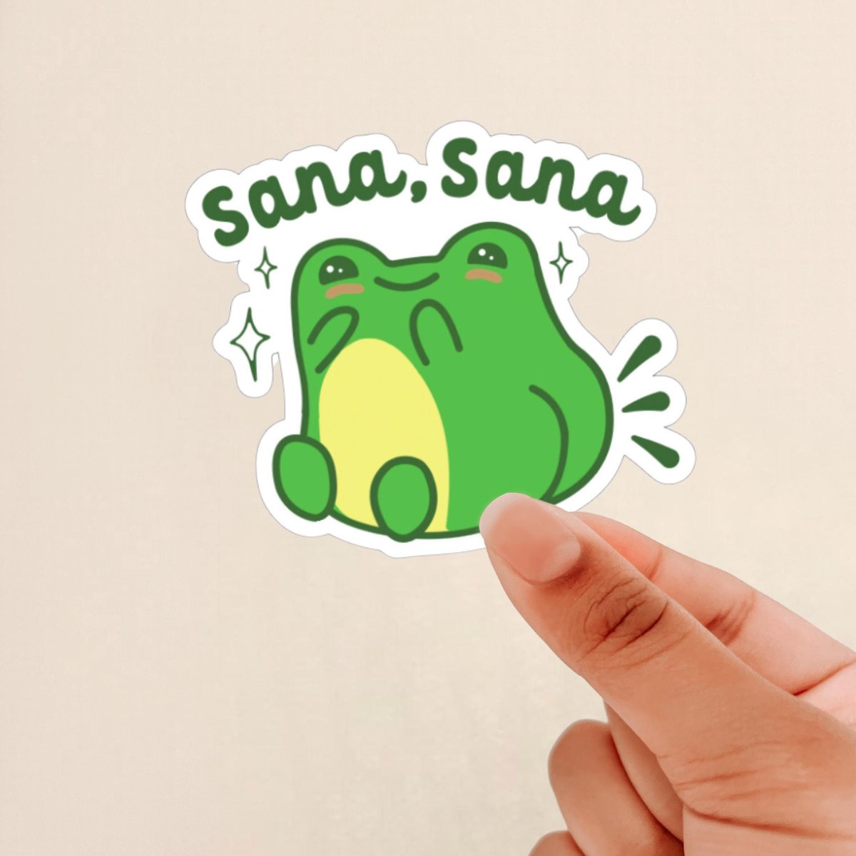 sana sana colita de rana sticker, funny spanish sticker, mexican memes, latina sticker, latino