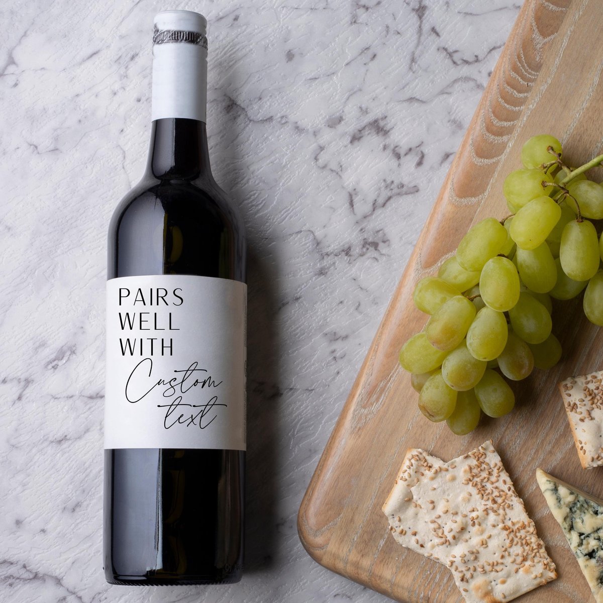 custom wine label for occasions, pairs well with custom text wine label, personalized wine label, personalized message, gift for friend