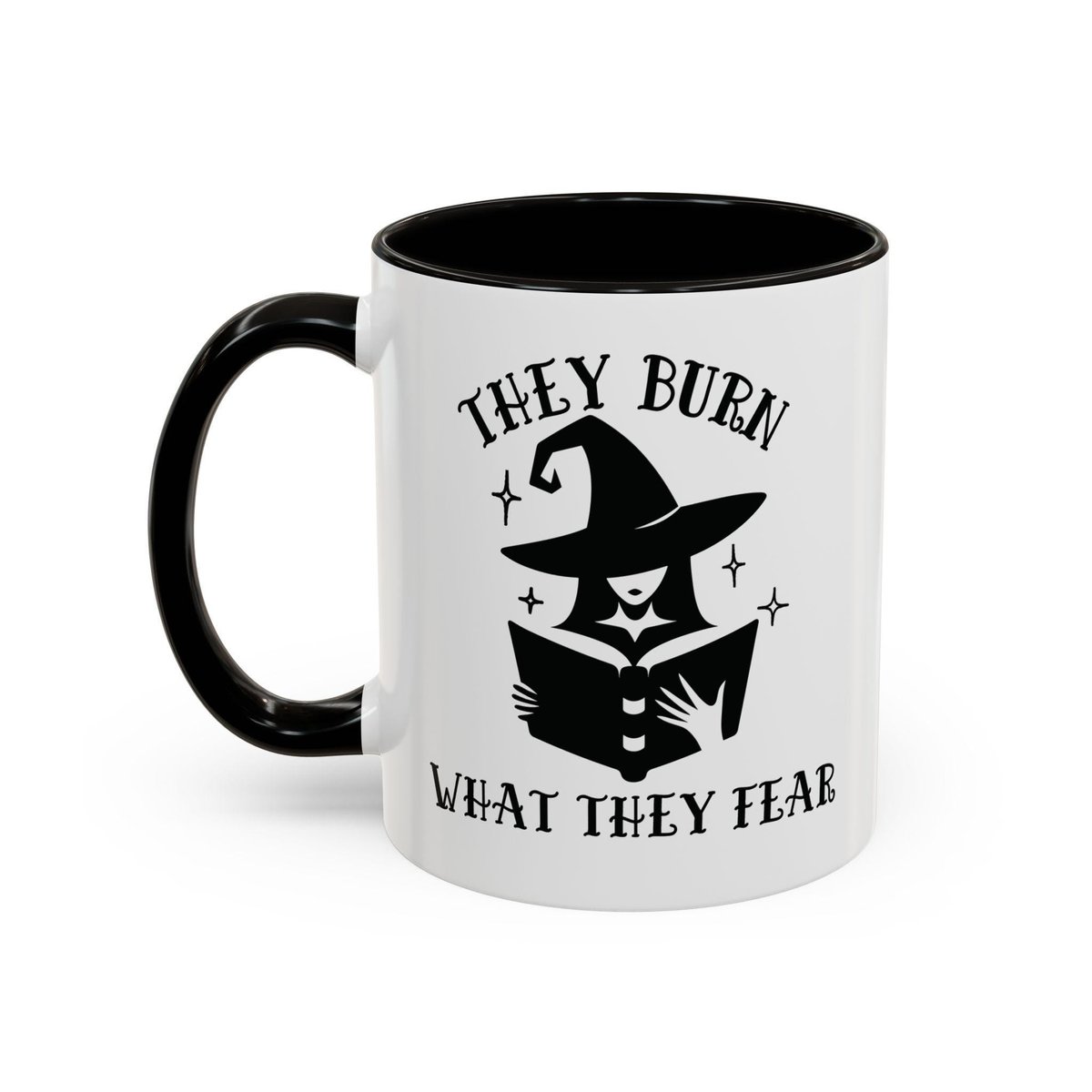 They Burn What They Fear, Women Reading, Witch Mug, Book Mug, Feminist, Reading Mug, Gift for Bookworm,