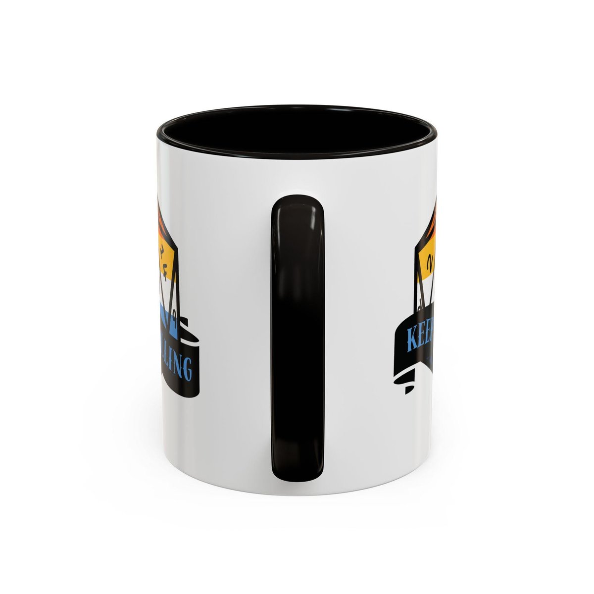 aroace flag d20 dice mug, keep rolling, rpg dice mug, cute ttrpg gift, nerdy mug gift, aroace pride flag mug
