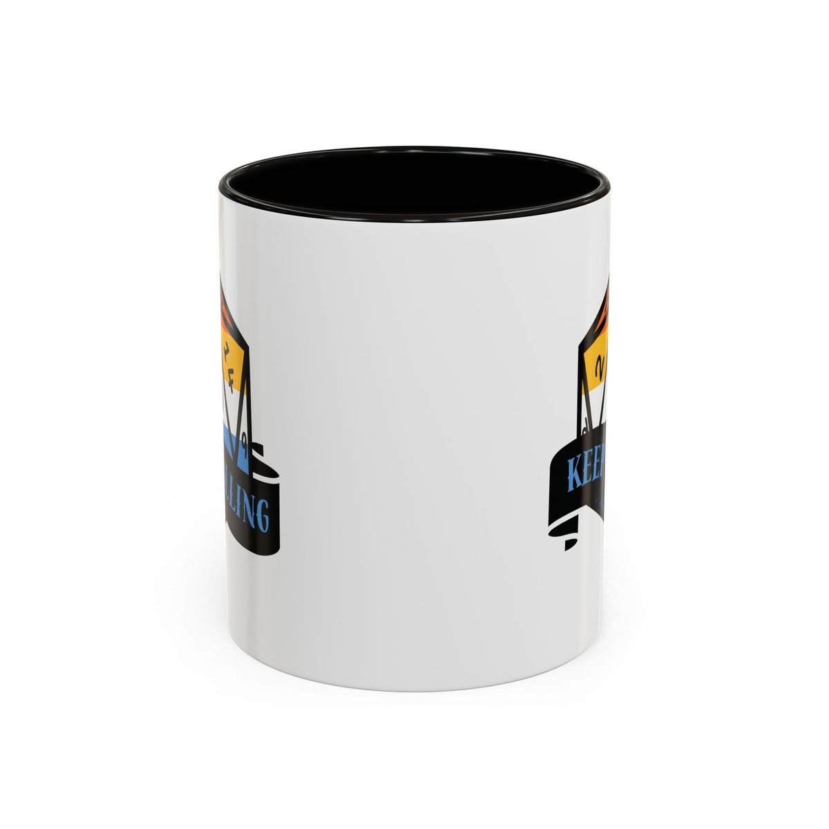 aroace flag d20 dice mug, keep rolling, rpg dice mug, cute ttrpg gift, nerdy mug gift, aroace pride flag mug