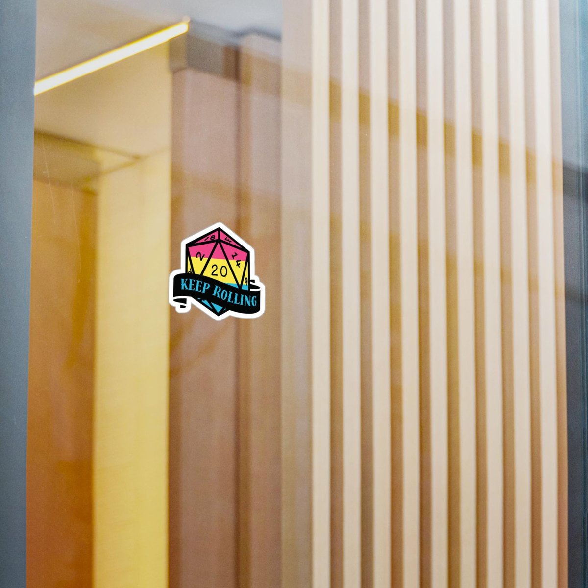 Matte Pan D20, D20 sticker, LGBTQ Sticker, Nerdy Sticker, UV, Water, and Scratch Resistant, Matte Sticker