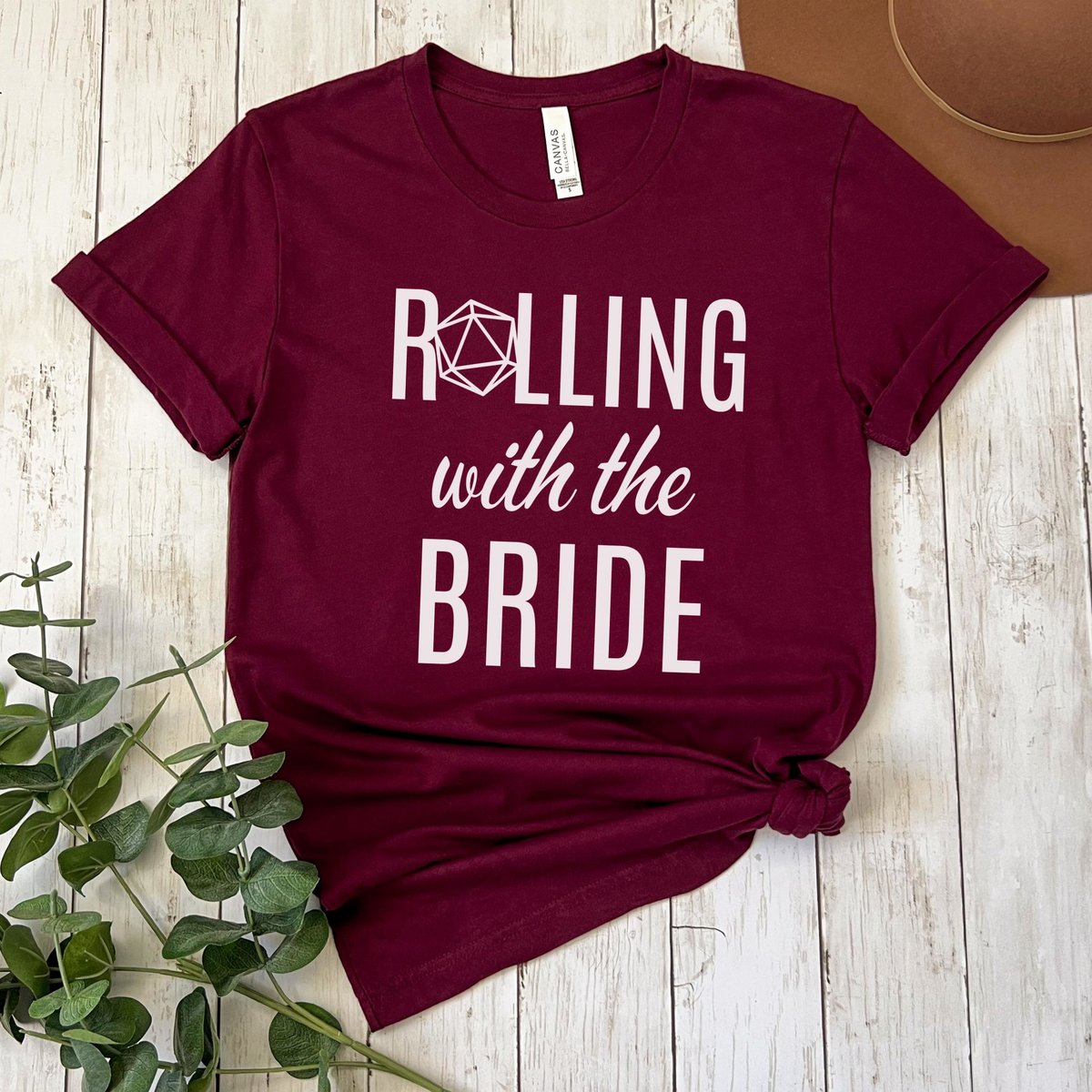 Maroon Nerdy Bride and Bridesmaids shirts, Bachelorette Shirts, TTRPG Player Gift, Bride Shirt, Wedding Shirt, Gift for Nerdy Bride