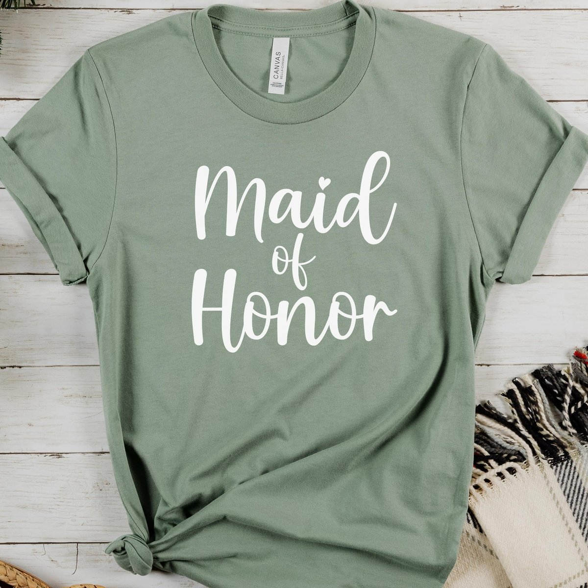 Sage Bride and Maid of Honor Shirts, Bachelorette Shirts, Bridal Party Group Shirts, Gift for Bride, Engagement Gift