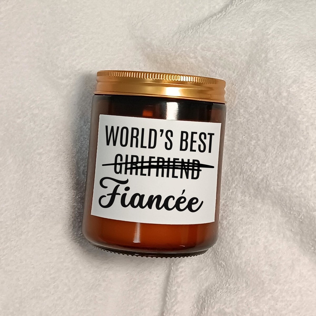 world's best fiancee candle label, candle label, engagement gift, funny candle label, wedding gift, gift for bride
