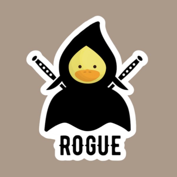 Duckgeons and Dragons Rogue, DnD Duck, Cute DnD Sticker, DnD Class Rogue, DnD Class Sticker