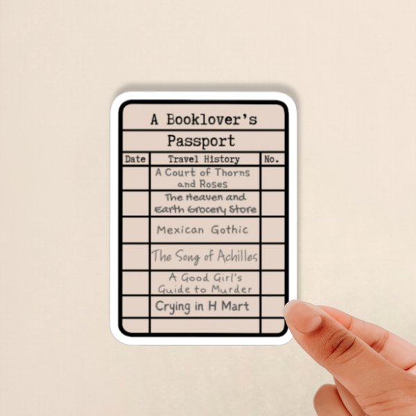custom library tracker card sticker, book tracker sticker, library book tracker, cute custom sticker, custom sticker for booklovers, booktok