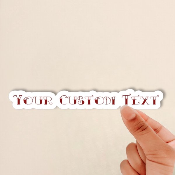 custom text sticker, personalized sticker, custom sticker gift, custom label