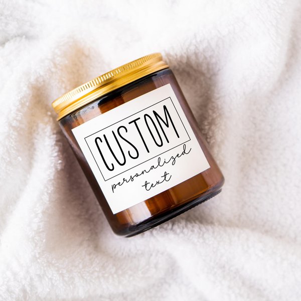 custom candle label, personalized gift, crafty gift decoration