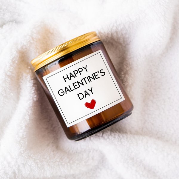 simple galentine's day candle label, candle label for friend, funny gift, valentine's day